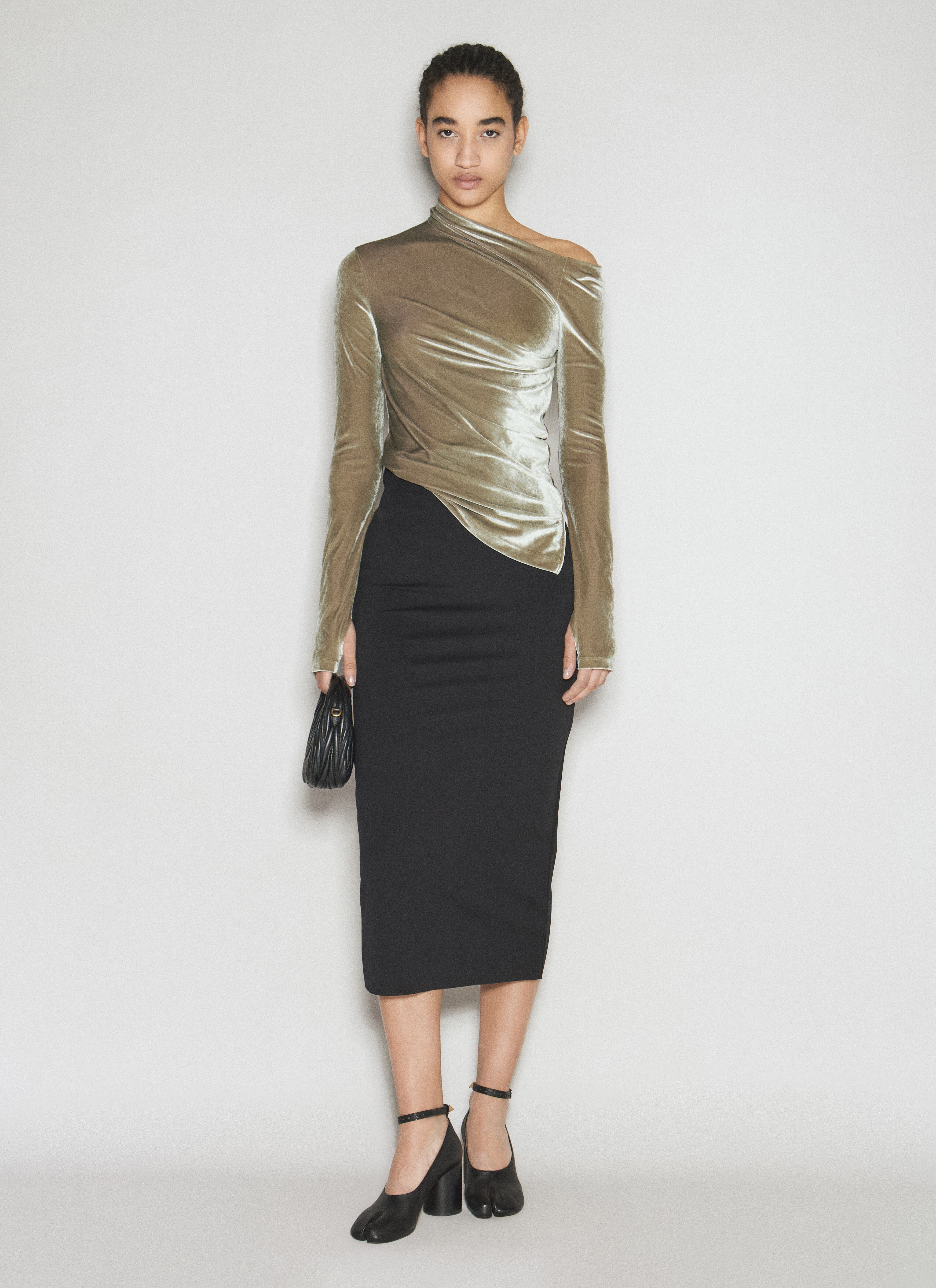 Velvet Asymmetrical Top - 2