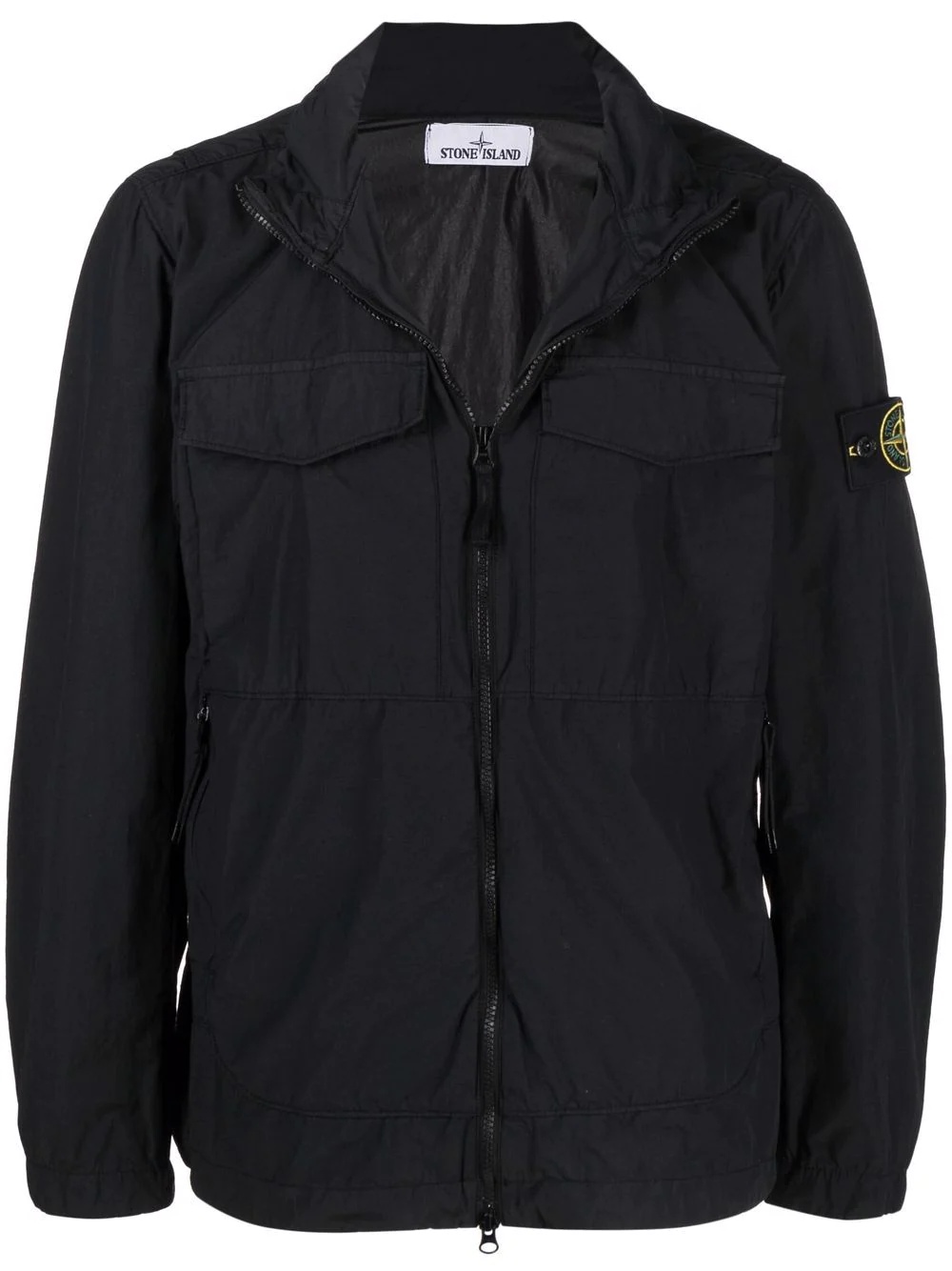 Compass-patch zip-up jacket - 1