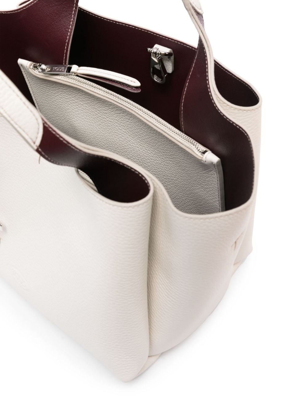 mini leather tote bag - 5