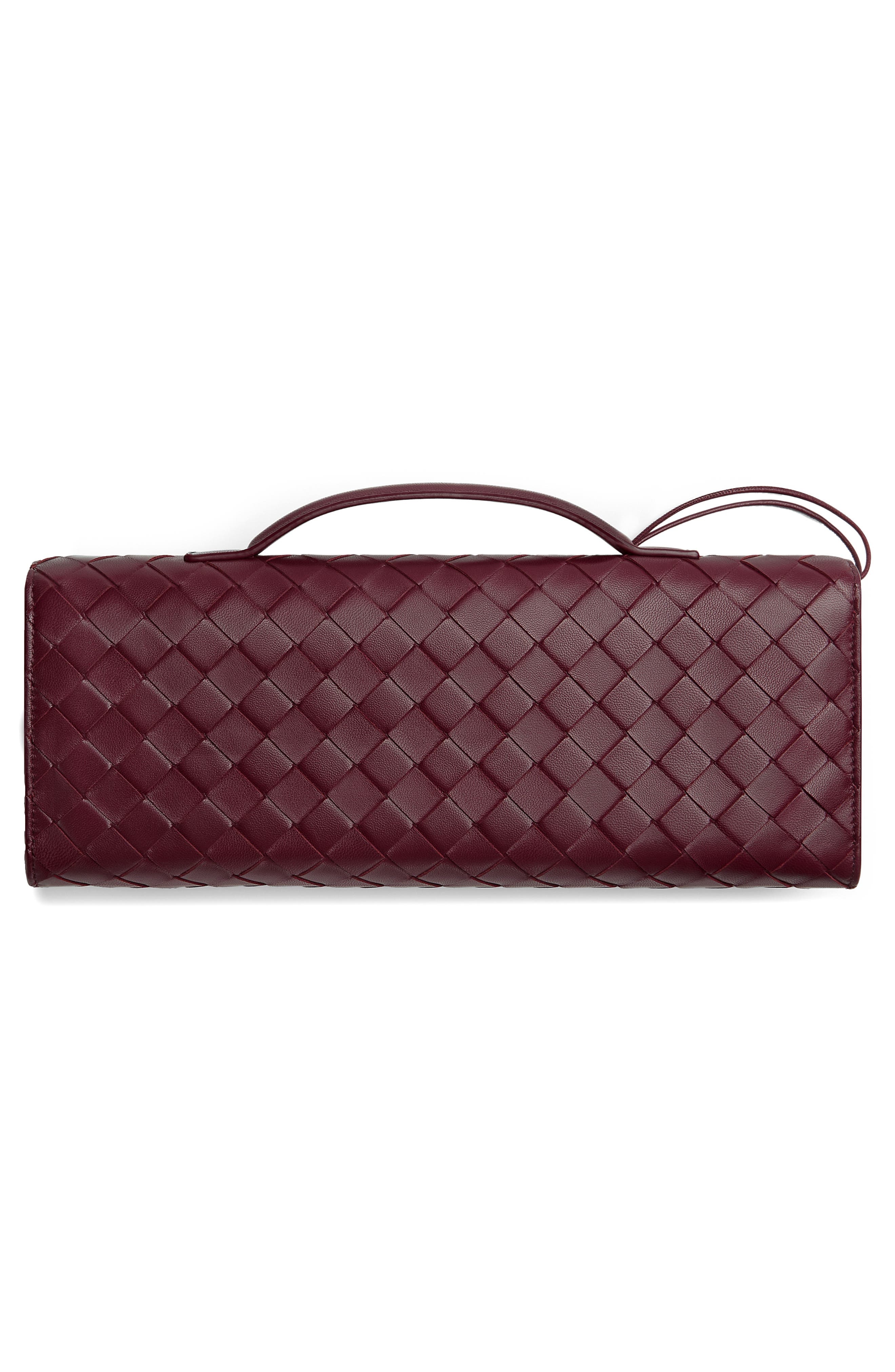 Bottega Veneta Long Andiamo Intrecciato Clutch Bag in 2250 Barolo-M Brass at Nordstrom - 3