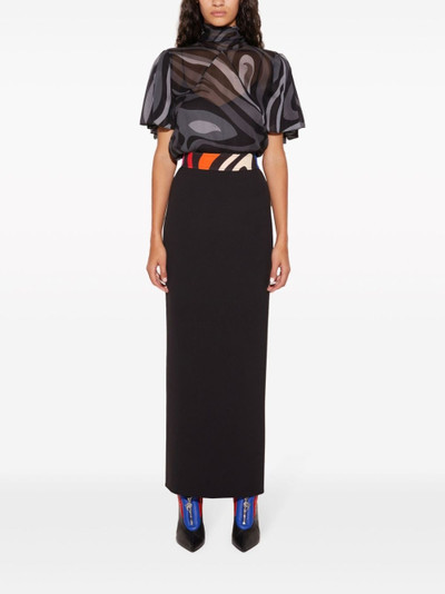 PUCCI crÃªpe straight skirt outlook