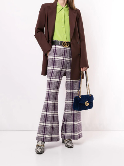 GUCCI checked wide-leg trousers outlook