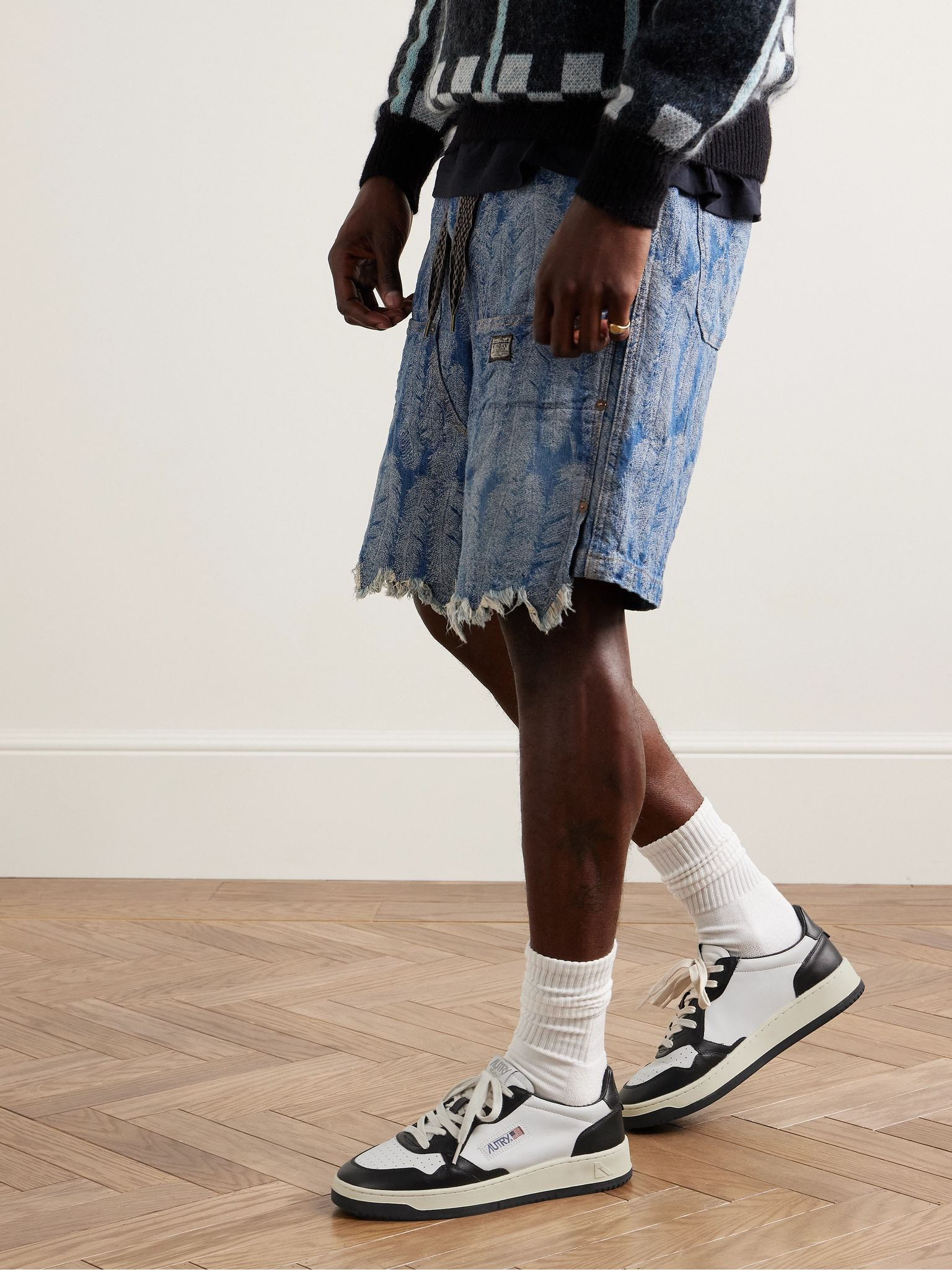 Medalist Two-Tone Leather Sneakers White - 2