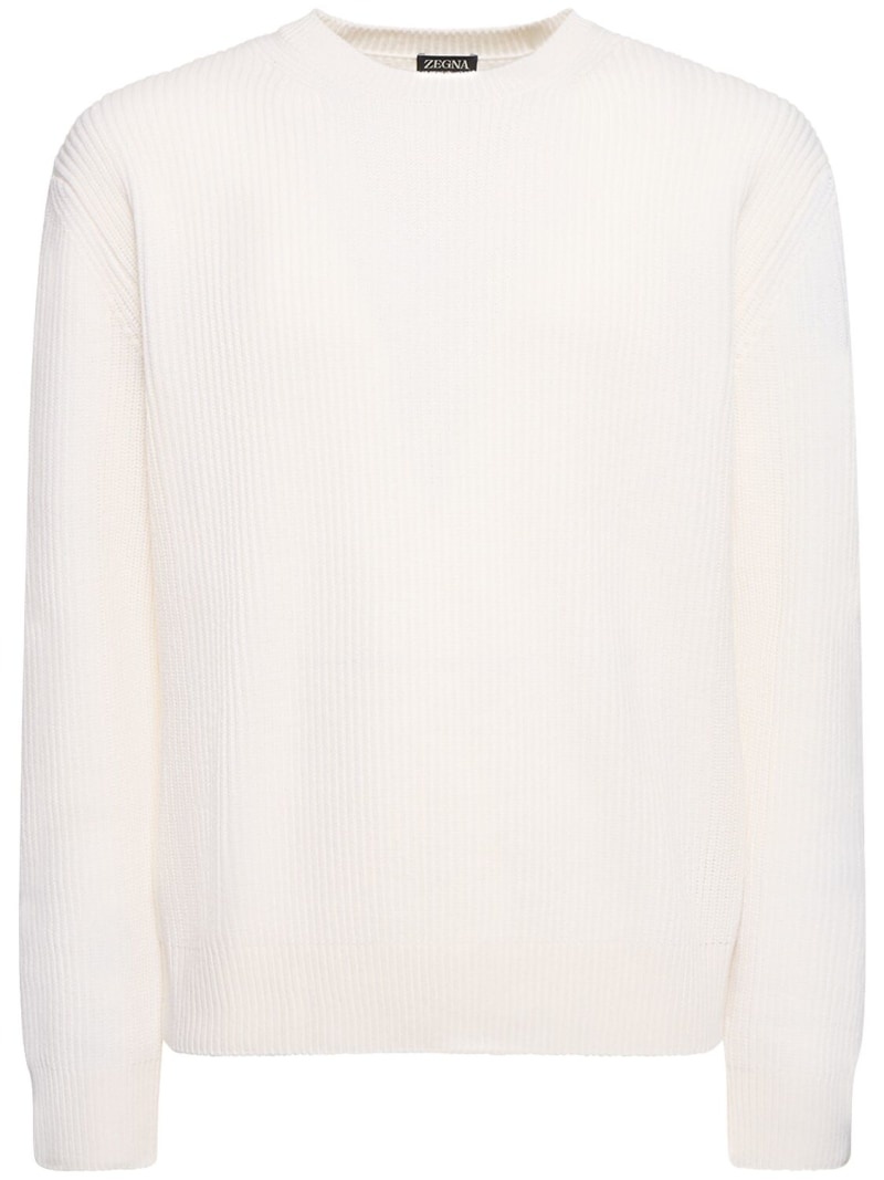 Knit crewneck sweater - 1