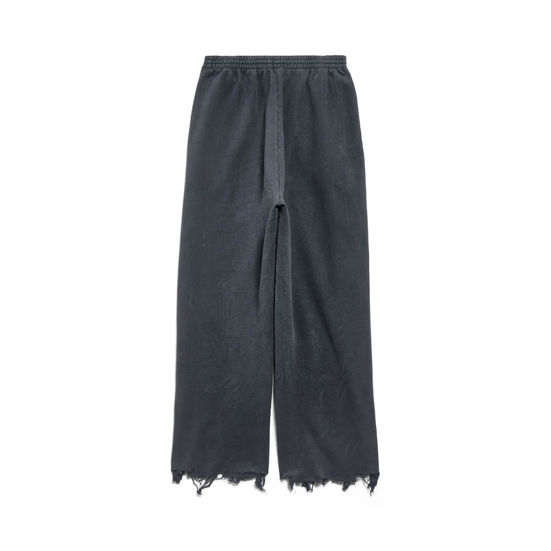 Balenciaga Nail Polish Cropped Sweatpants in Faded Black 9
