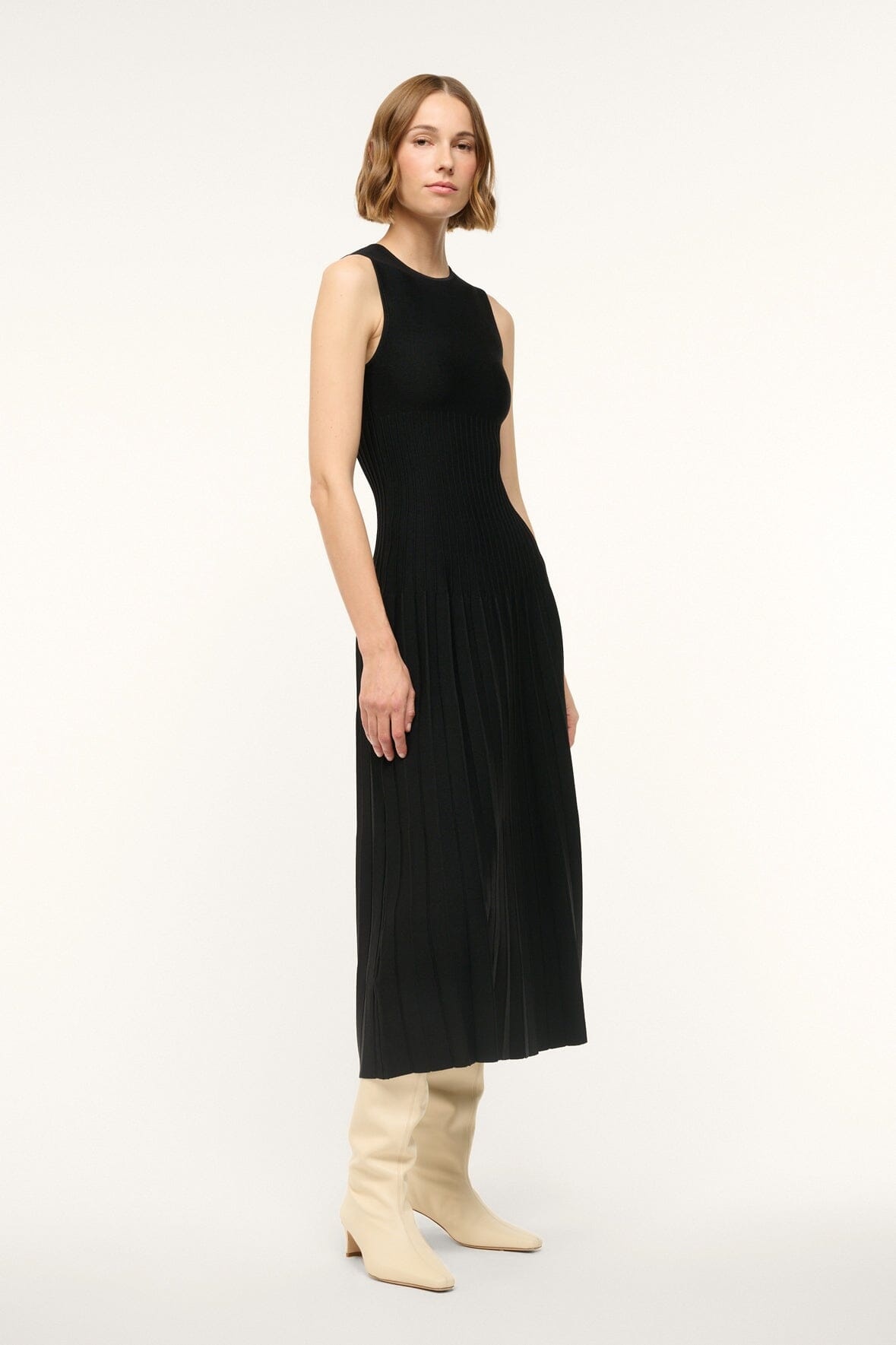 STAUD ELYSE DRESS BLACK - 5