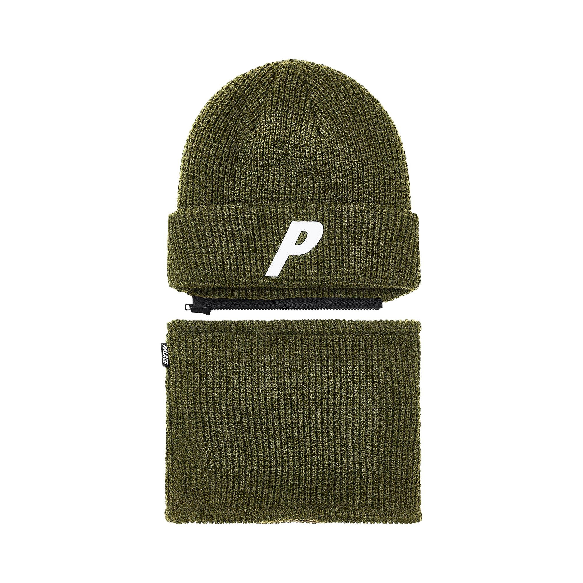 Palace Zip Off Facewarmer P Beanie 'The Deep Green' - 3