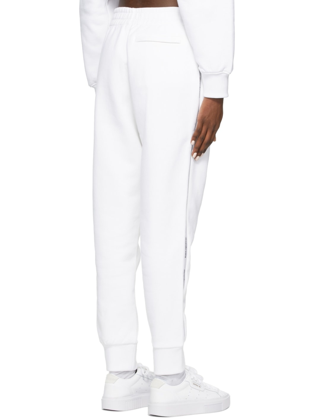White Logo Tape Lounge Pants - 6