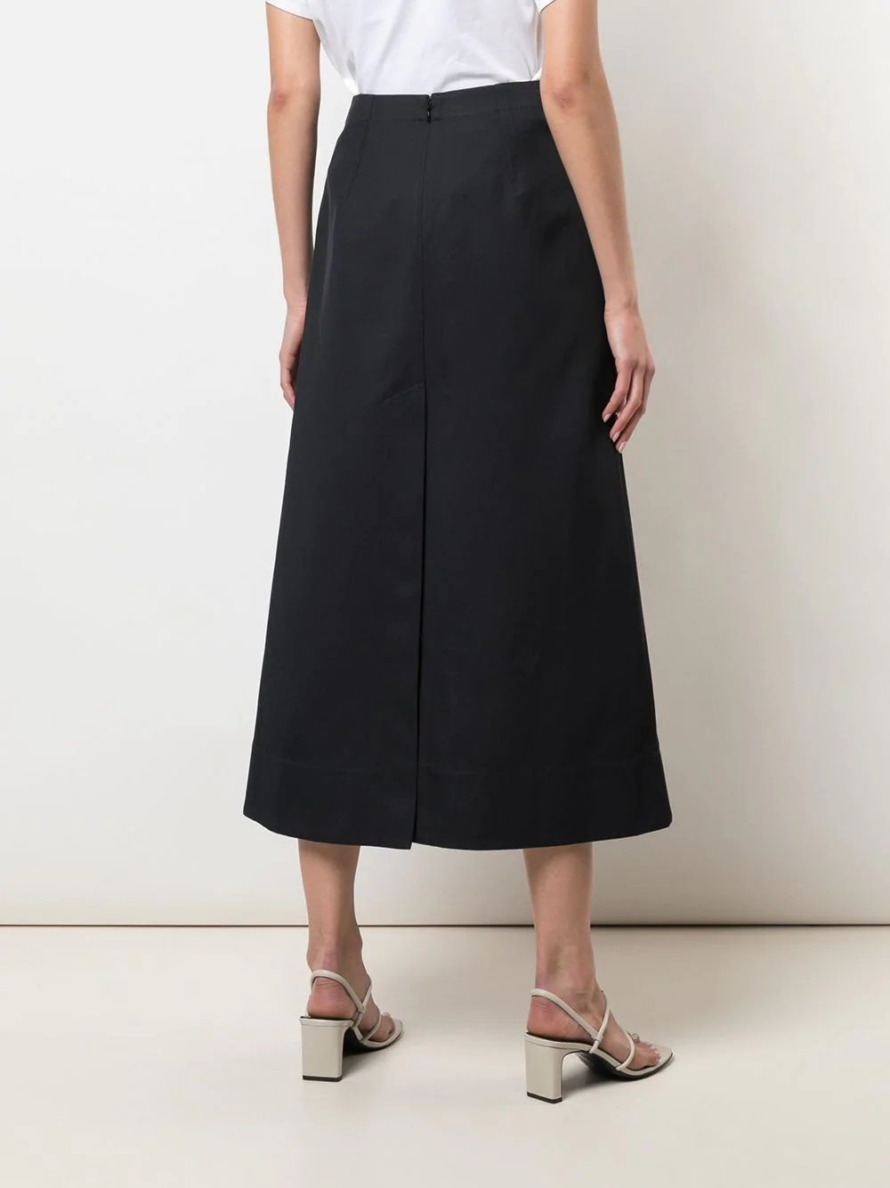 front slit A-line skirt - 4