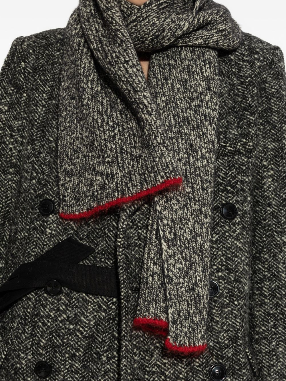 contrast-trim scarf - 2