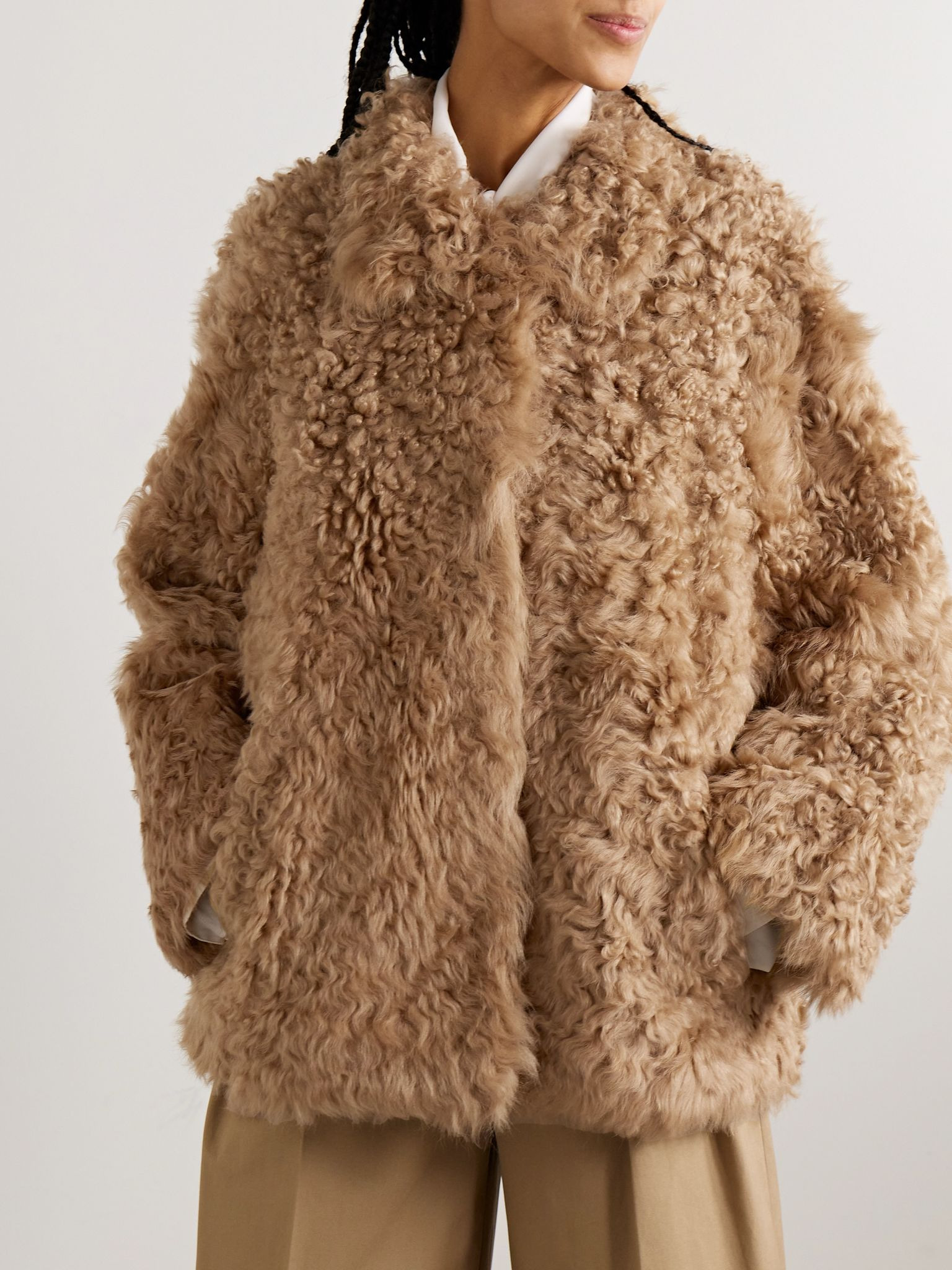 Carolyn shearling coat Light brown - 3