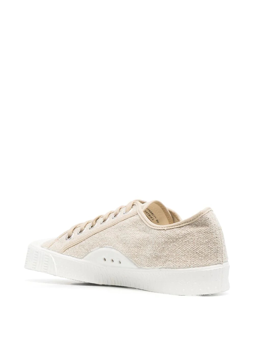 linen low-top sneakers - 3