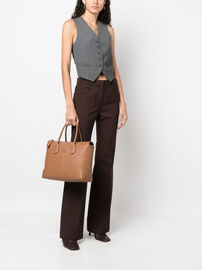 Tod's tonal-logo leather tote bag outlook