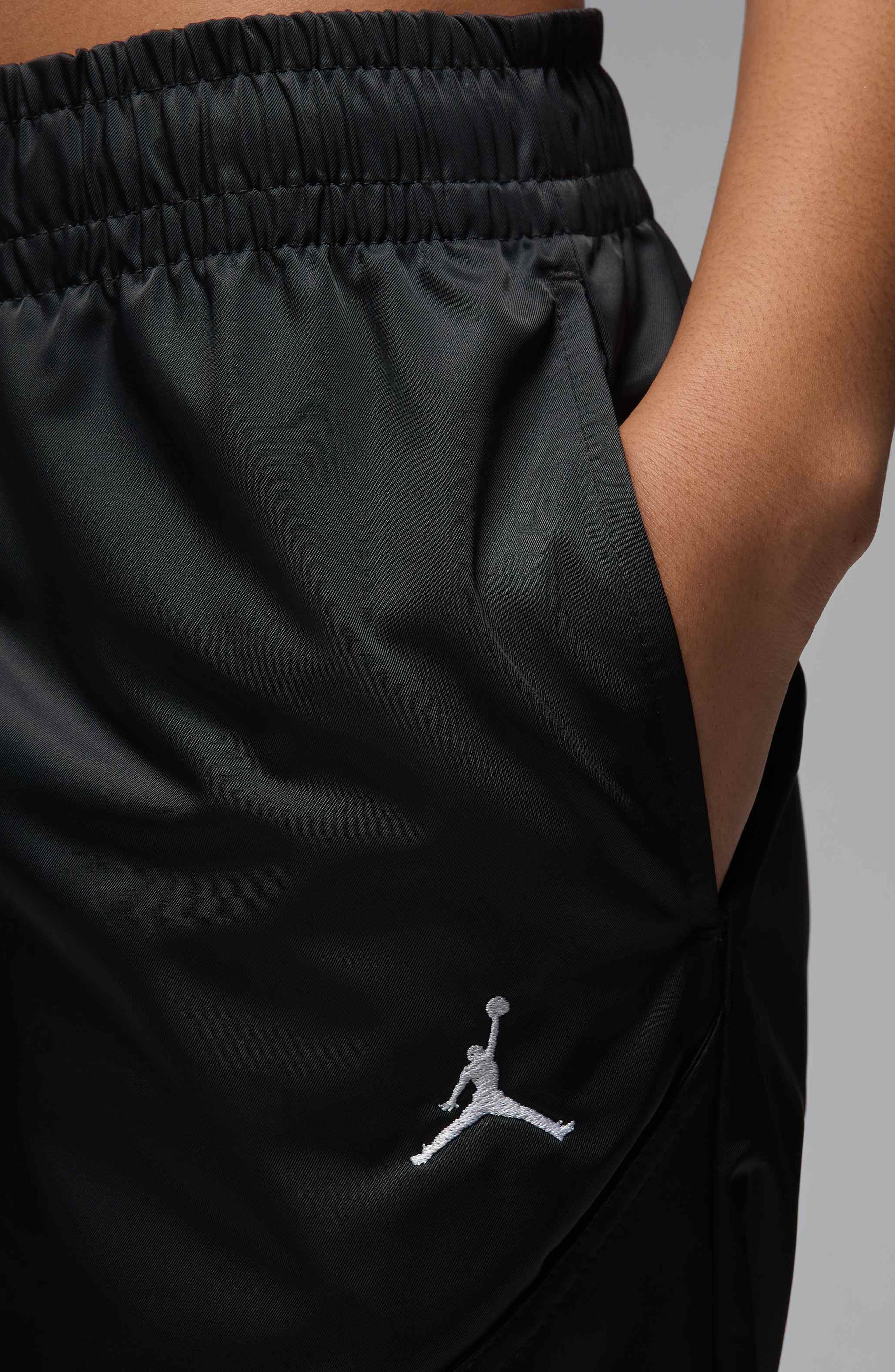 Jordan Brooklyn Water Repellent Pants in Black/White at Nordstrom - 6