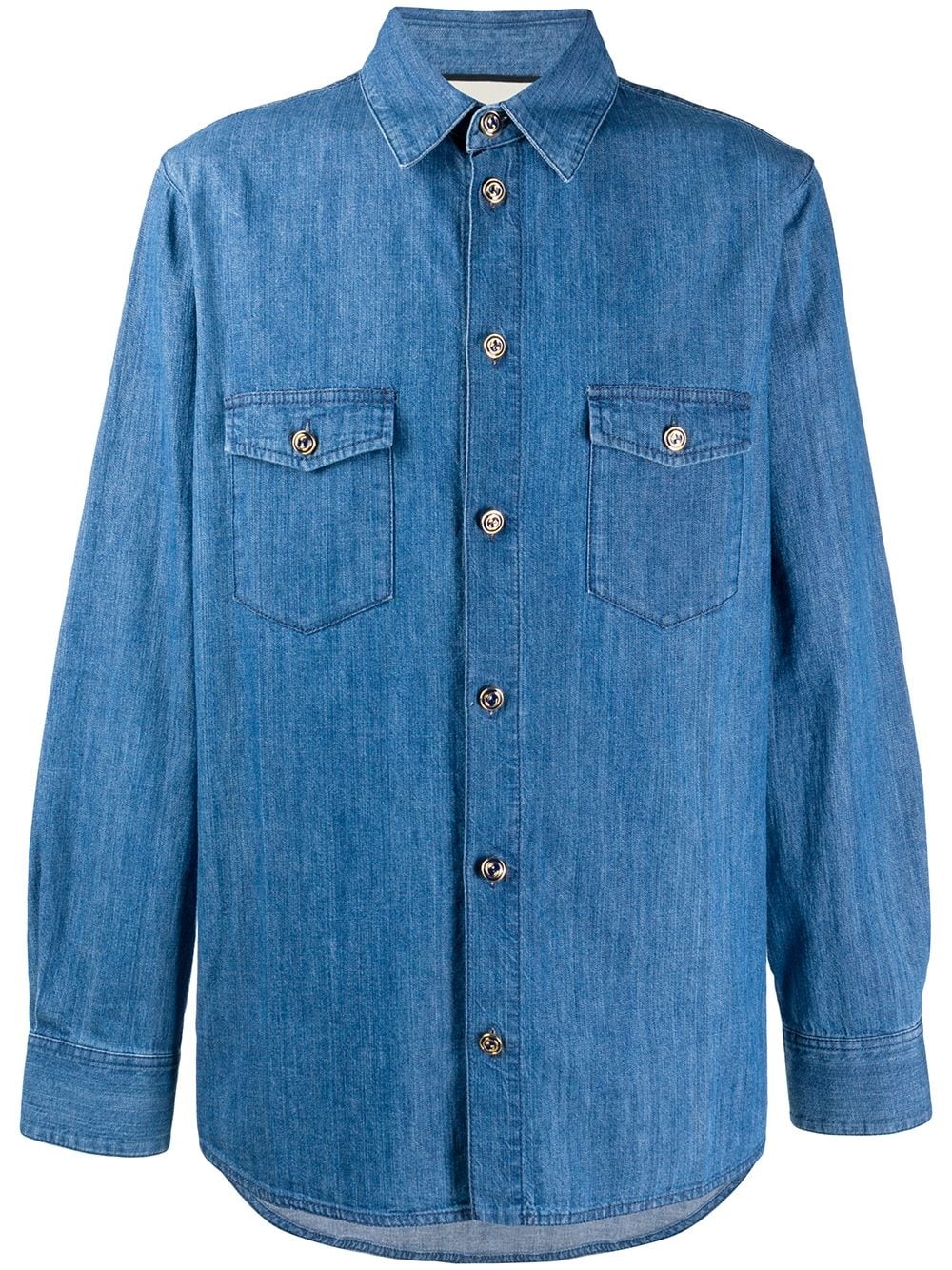 Interlocking G buttons denim shirt - 1