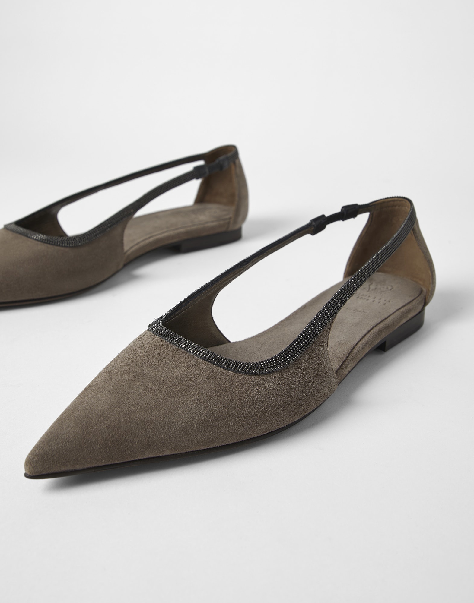 Suede flats with precious strap - 3