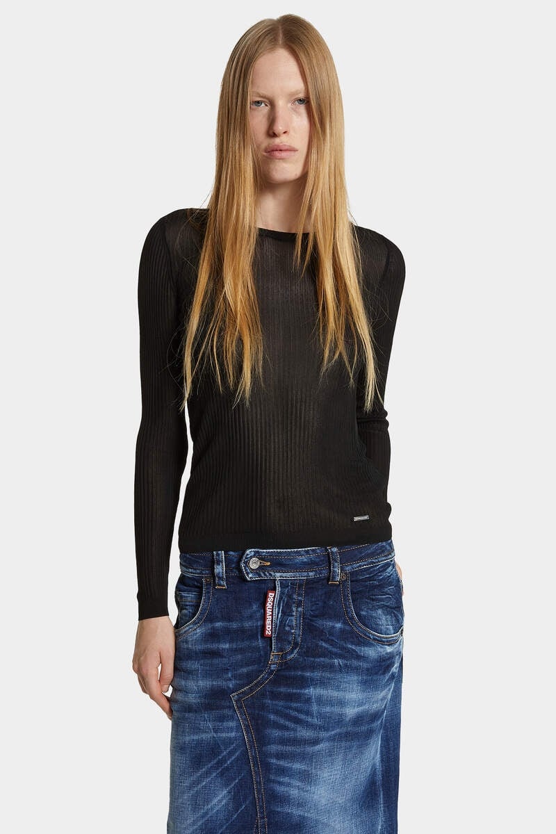 KNIT LONG SLEEVE TOP - 3