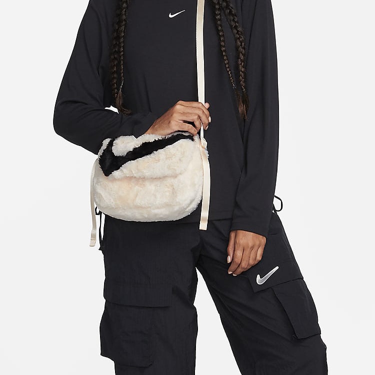 Nike Sportswear Futura 365 Faux Fur Crossbody Bag 1L 'Guava Ice Black' FB3048-838 - 4