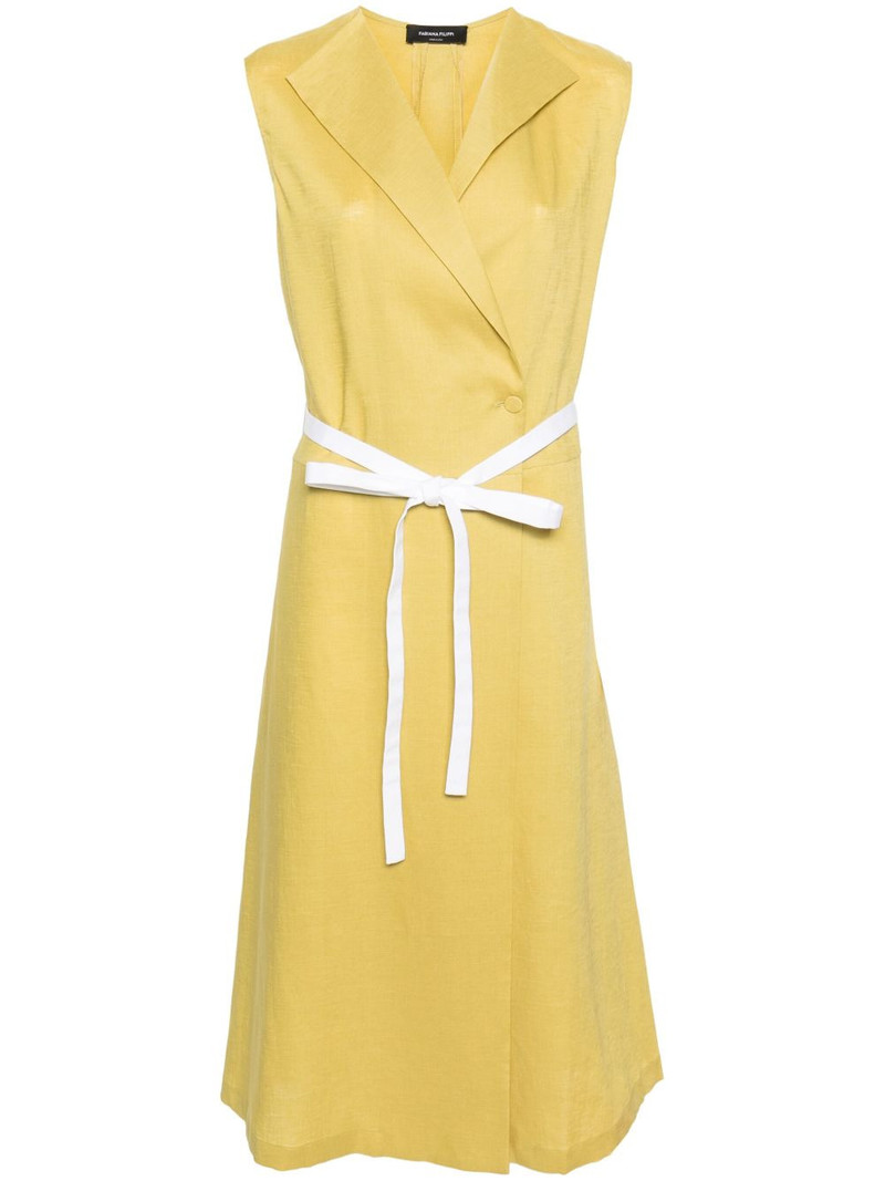 poplin linen wrap dress 1