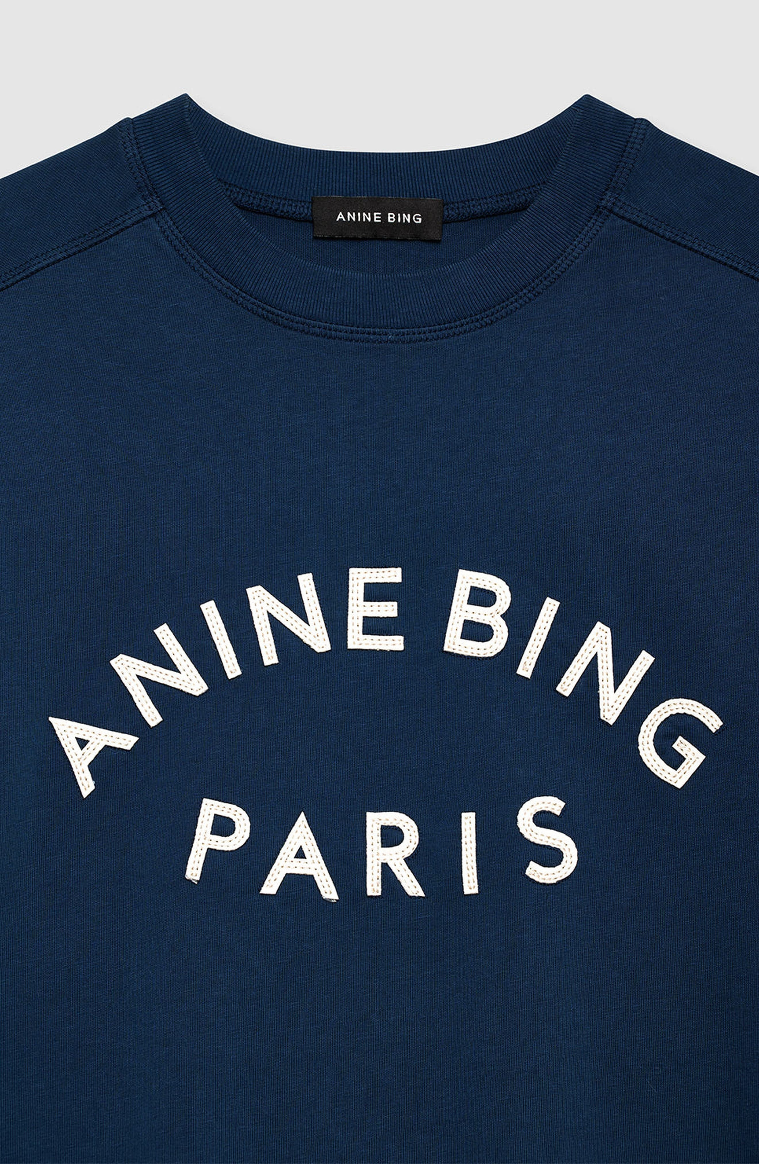 ANINE BING Jaylin Paris Tee in Washed Navy at Nordstrom - 3