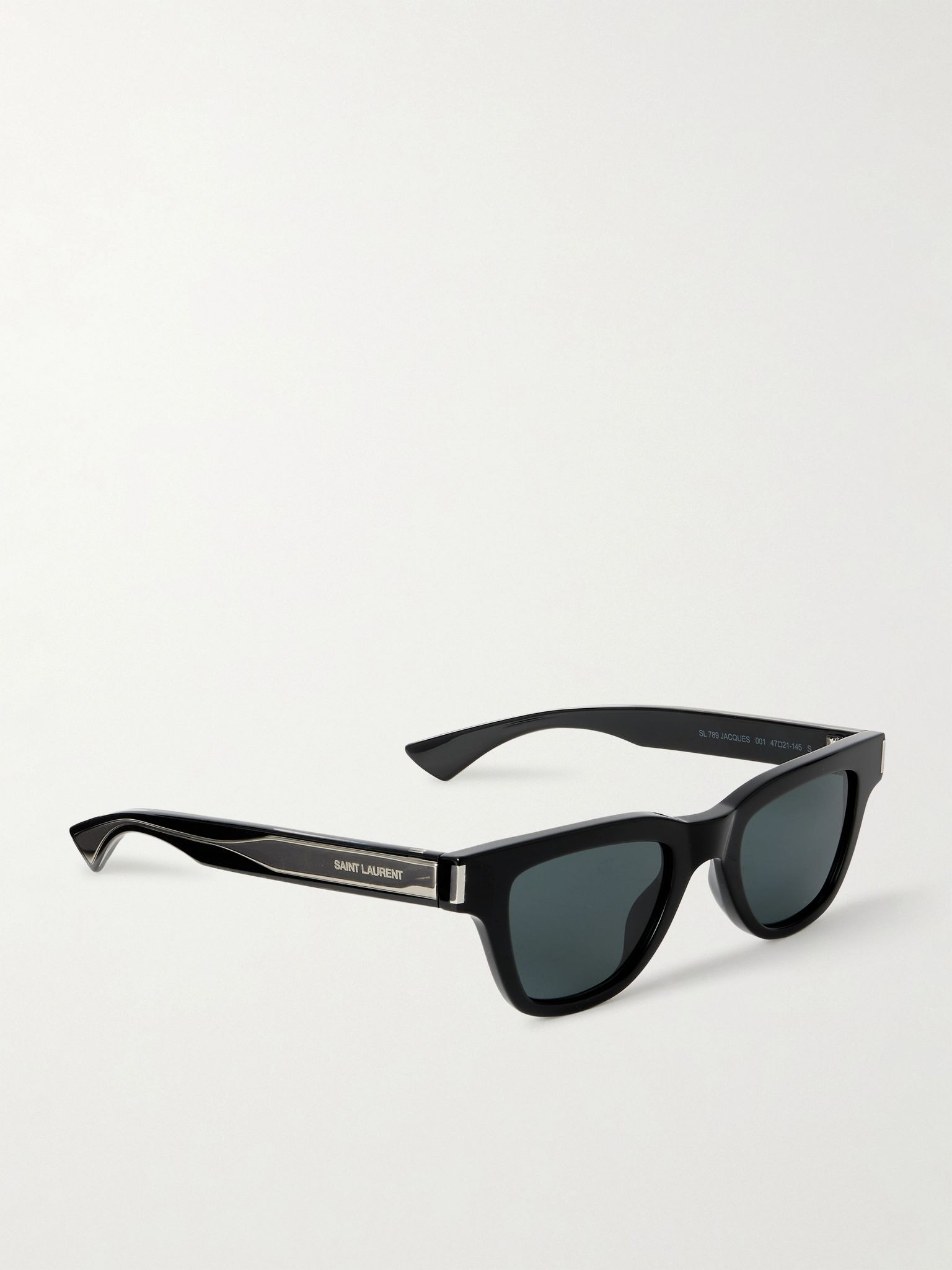 Jacques D-frame acetate and silver-tone sunglasses Black - 3