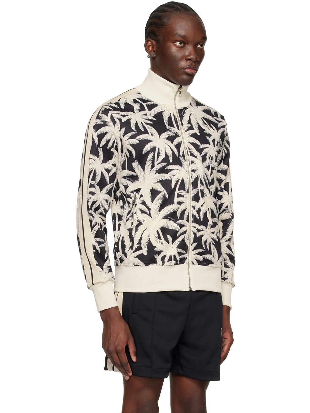 Black & Off-White Palms Allover Track Jacket - 2