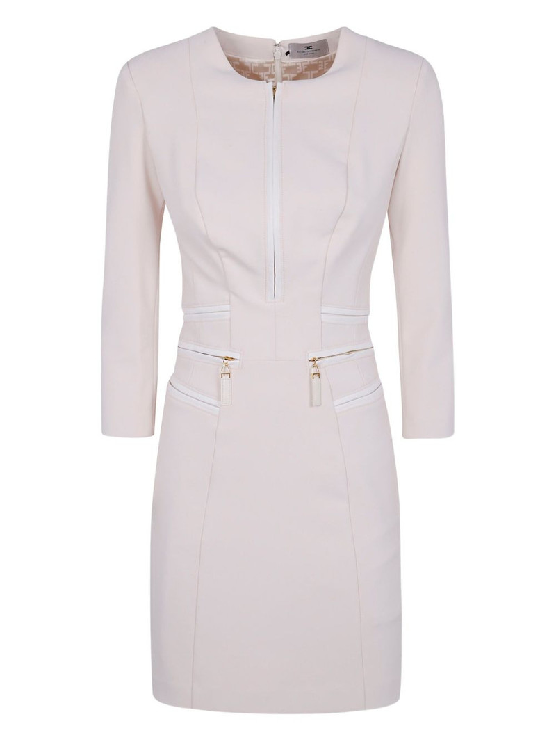 zip-trimmed pocket midi dress 1