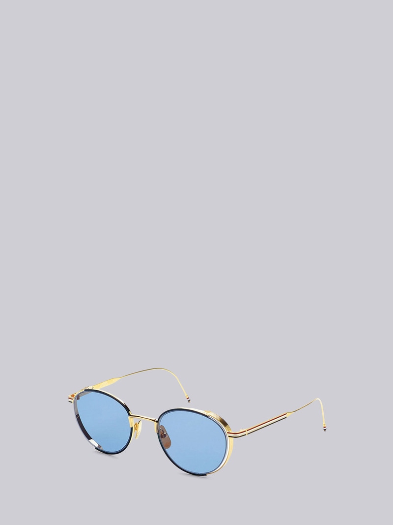 TB106 - Gold Round Sunglasses 1
