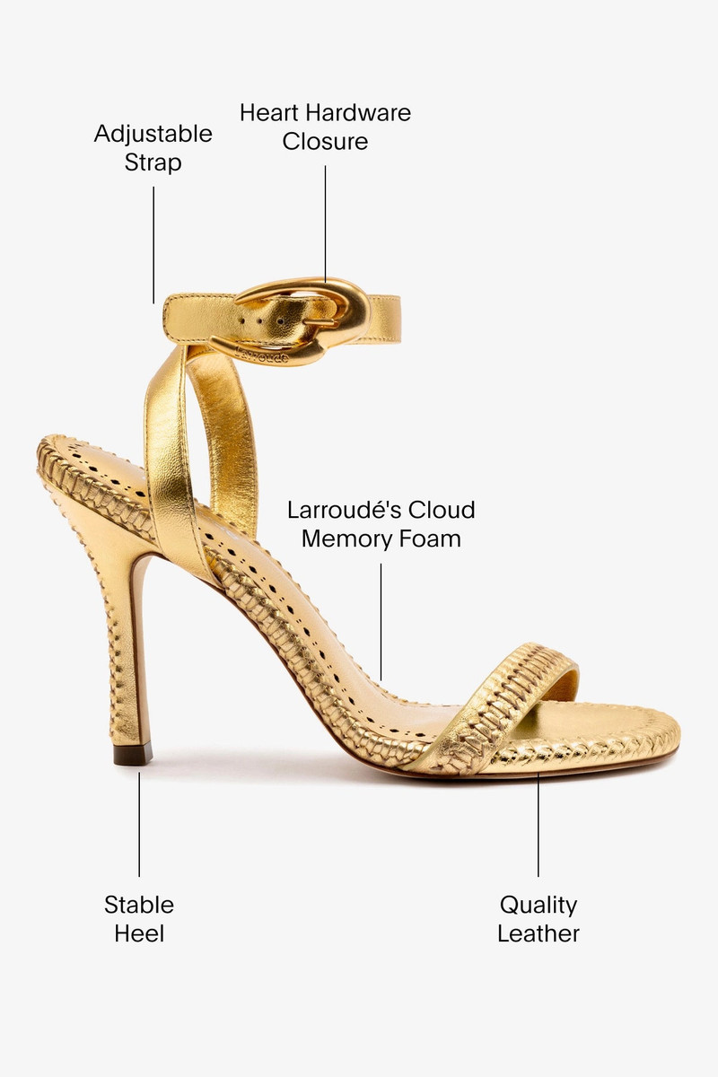 Verona Sandal In Gold Metallic Leather 5