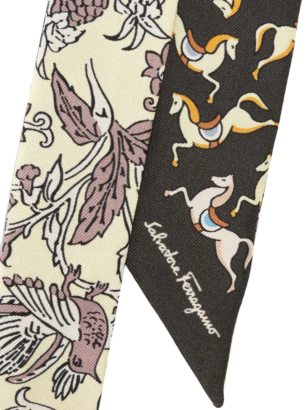 horse-print silk scarf - 3