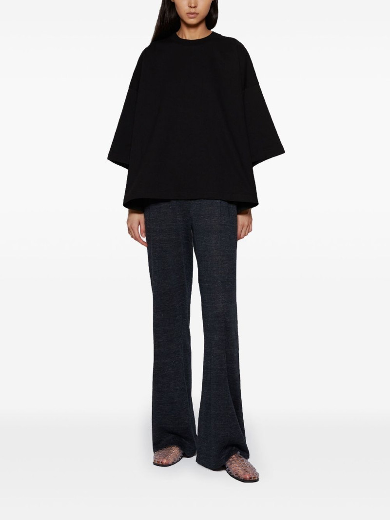 The Row linen flared trousers outlook