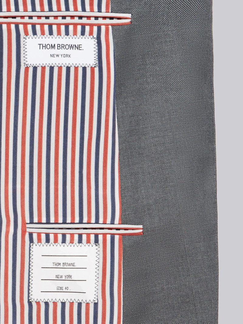 Medium Grey School Uniform Step Twill 4-bar Tailored Classic Blazer 7