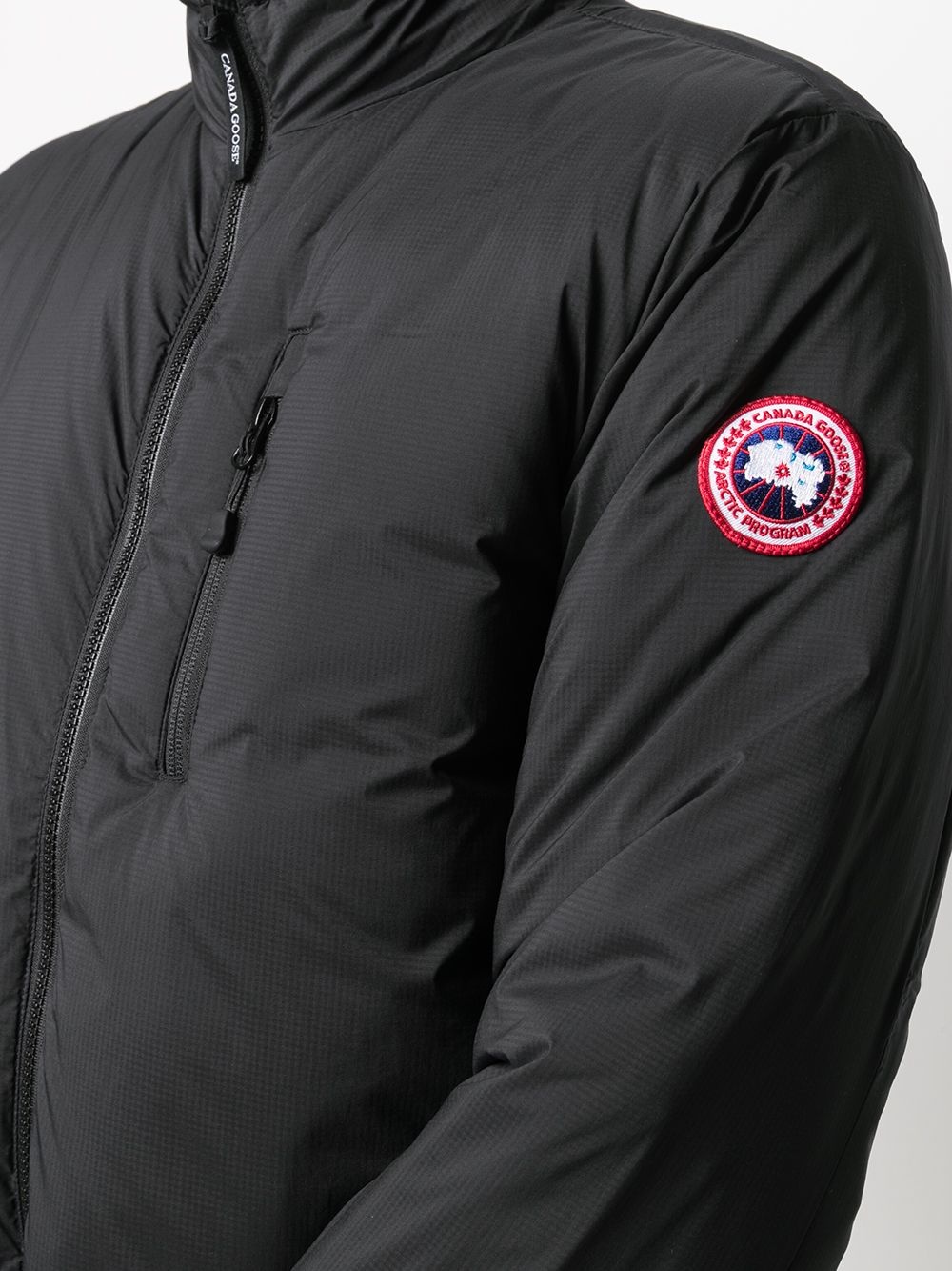 logo sleeve padded jacket - 5