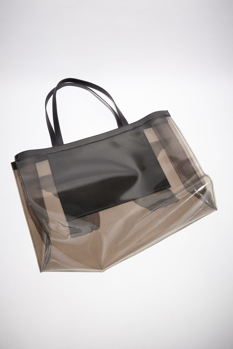Clear print tote bag - Black 2