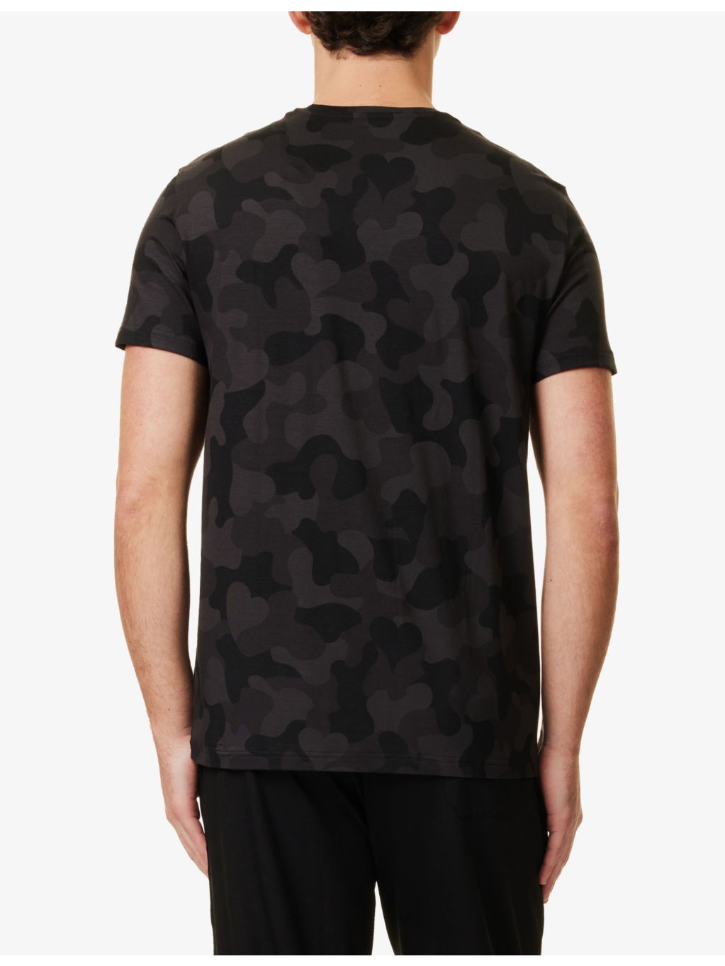 London 11 short-sleeve graphic-pattern stretch-jersey T-shirt - 4