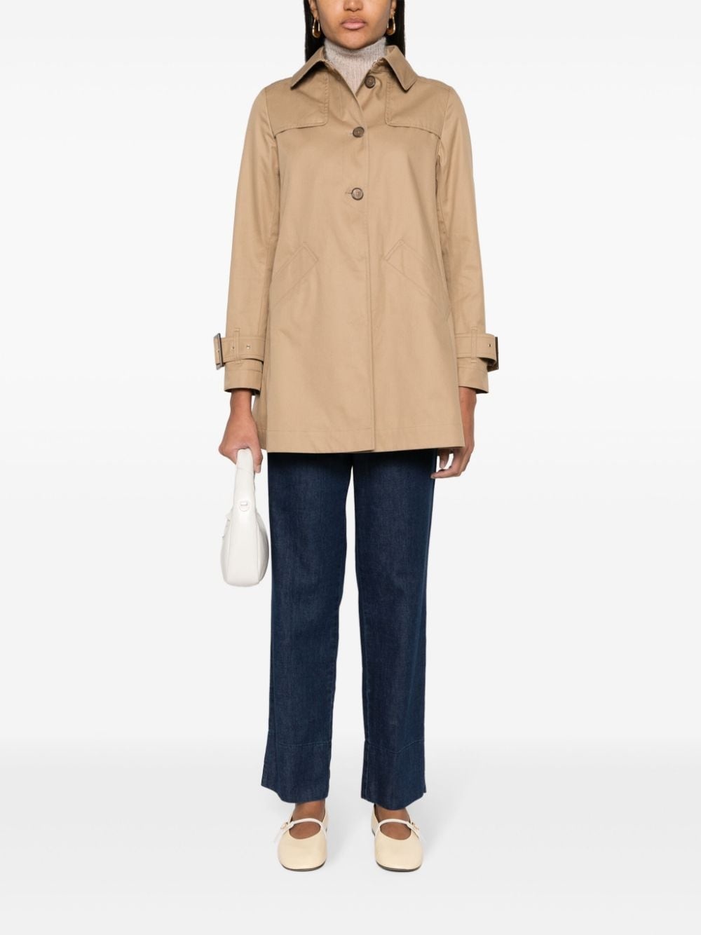 cotton trench jacket - 2