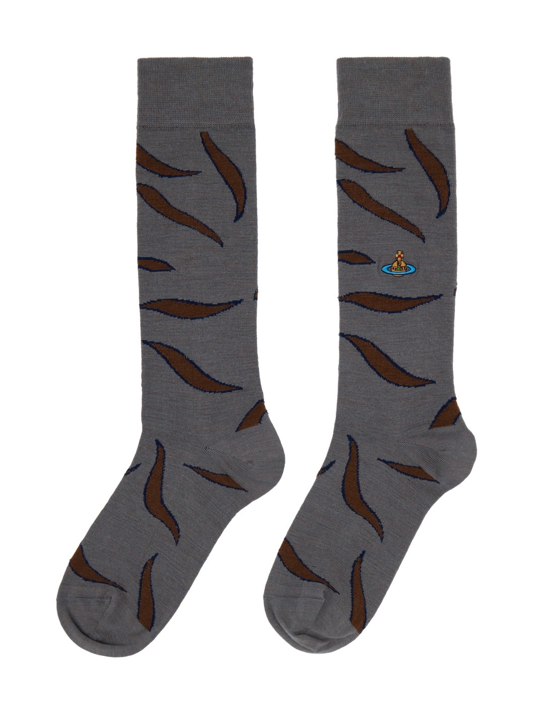 Gray Embroidered Socks - 2