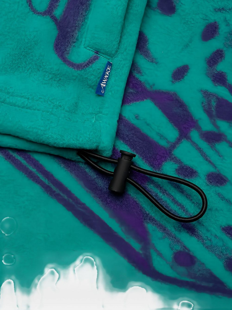 AWAKE NY Dice-print fleece quarter-zip sweatshirt outlook