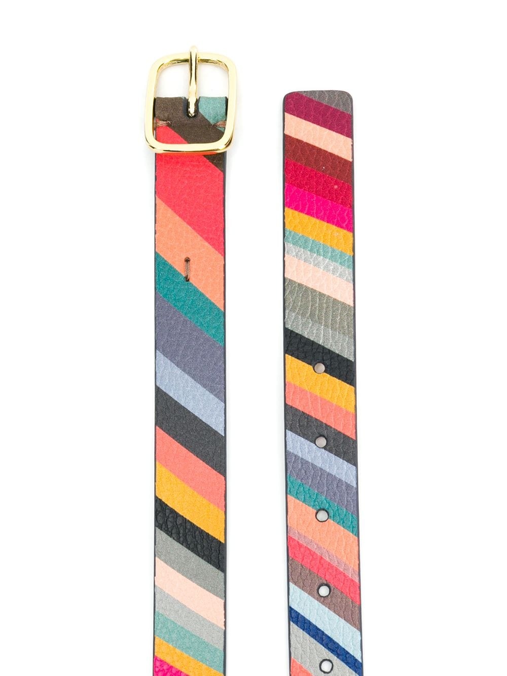 striped buckle belt - 2