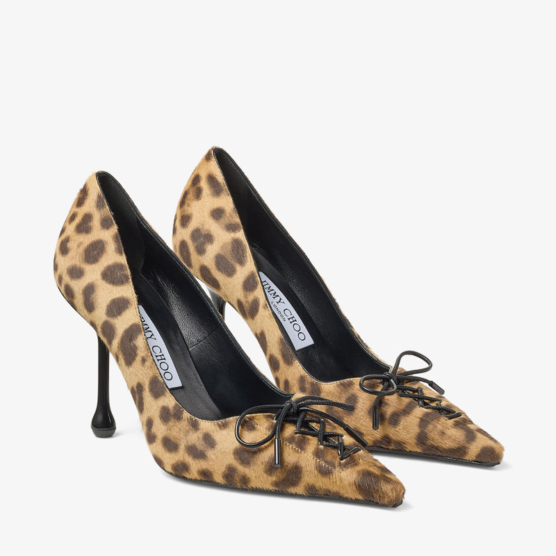 Scarlett 95 Natural Leopard Print Pony Pumps 2