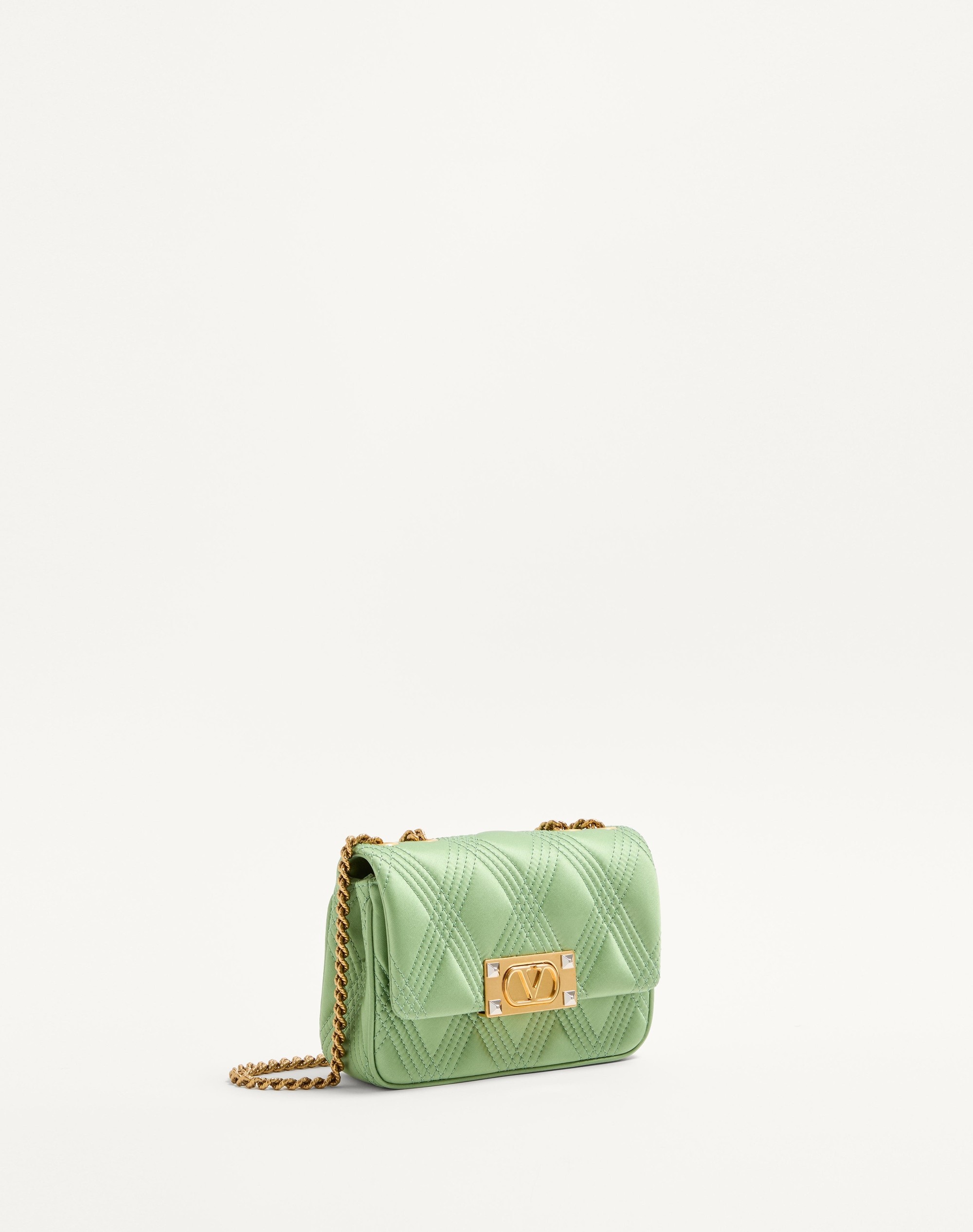 VALENTINO GARAVANI QUILTIE 67 SMALL SATIN SHOULDER BAG - 2