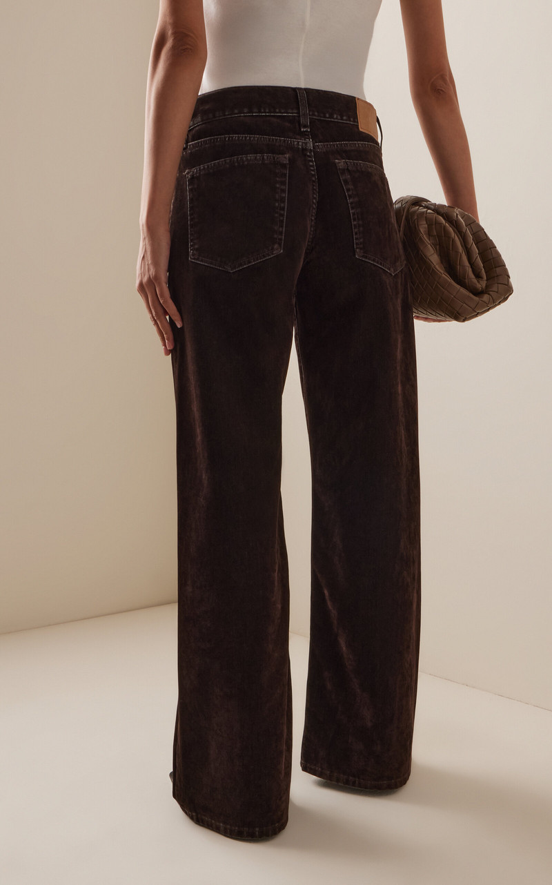 Kyoto Corduroy Low-Rise Flared-Leg Jeans brown 5