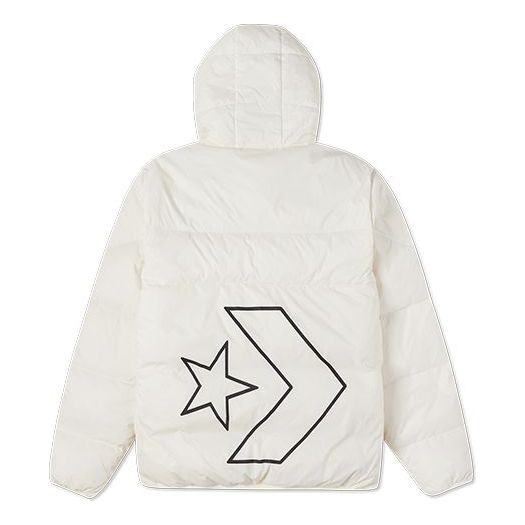 Converse Classic Casual Warm Hooded Down Jacket 'White' 10023695-281 - 2