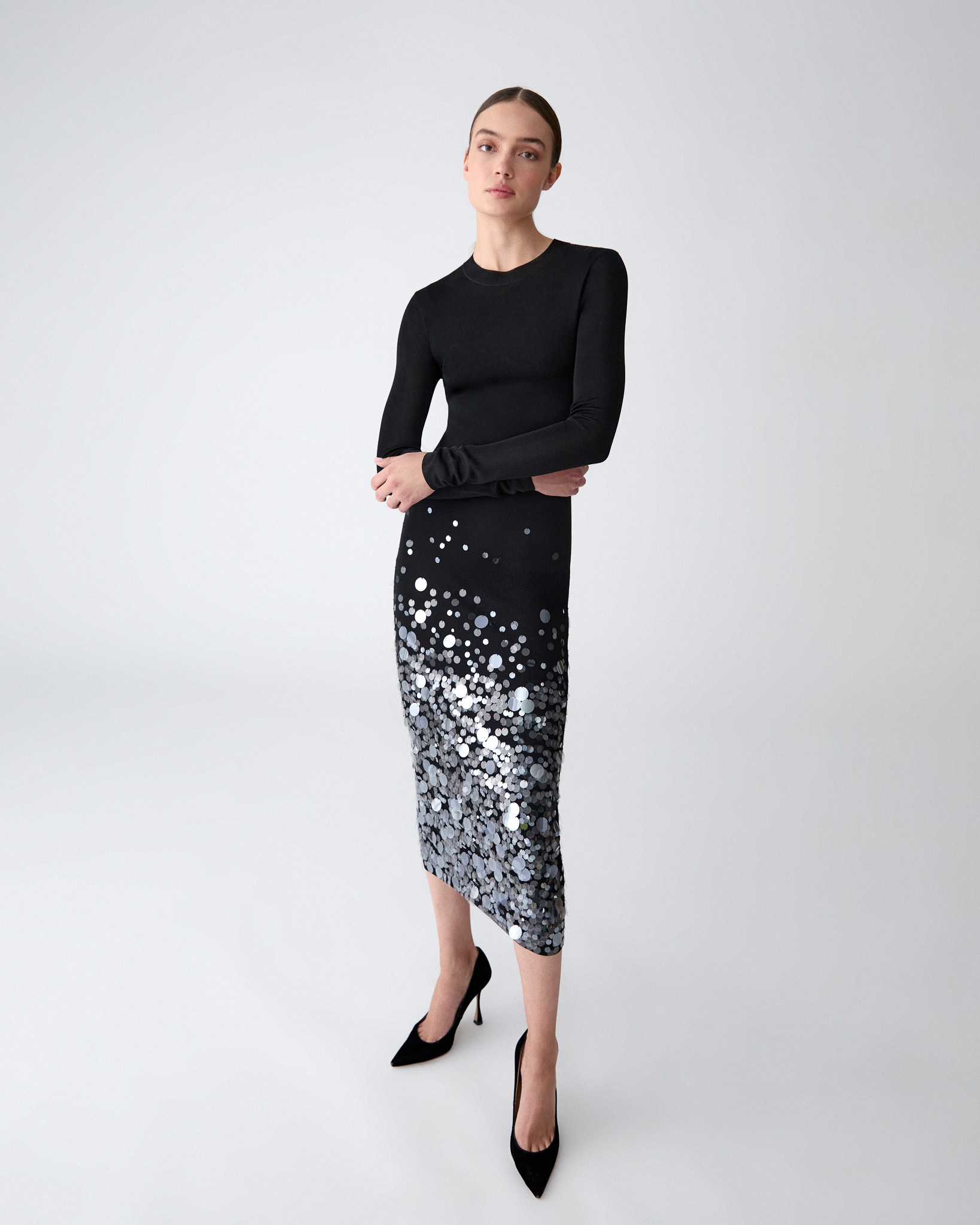 Paillette-Embroidered Cocktail Dress - 4