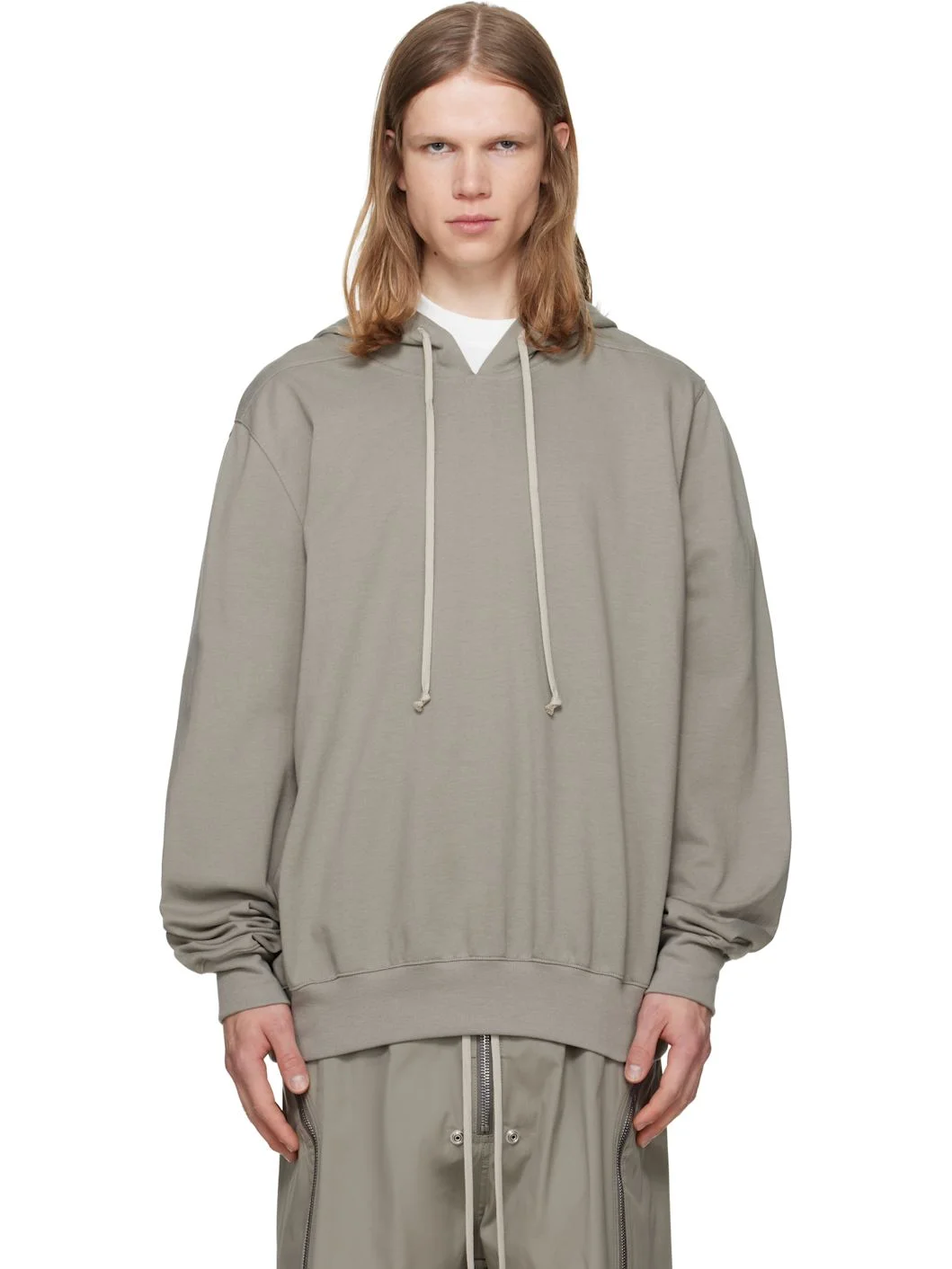 Taupe Tower Heavy Jersey Hoodie - 1