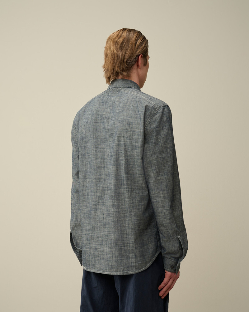 Chambray Long Sleeved Logo Shirt 3