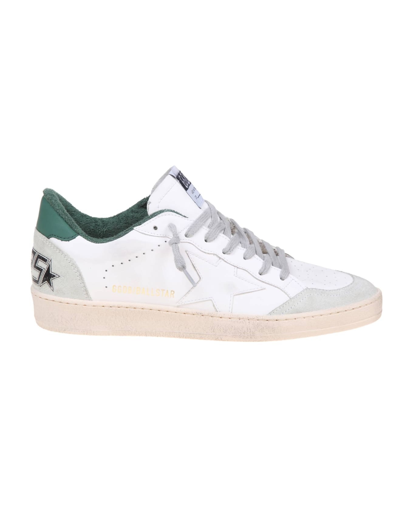 Ball Star Sneakers In White Suede And Leather - 1