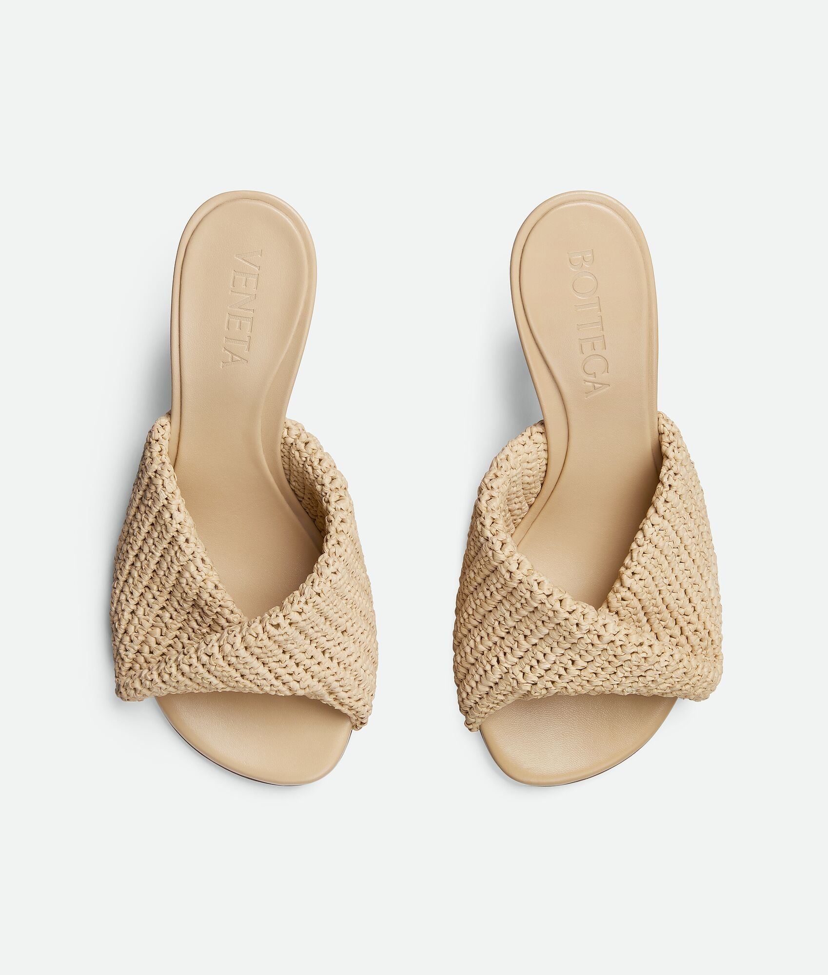 [ BOTTEGA VENETA ] ブリンク80 クロシェ ラフィア ミュール Bottega Veneta Blink Mule | REVERSIBLE
