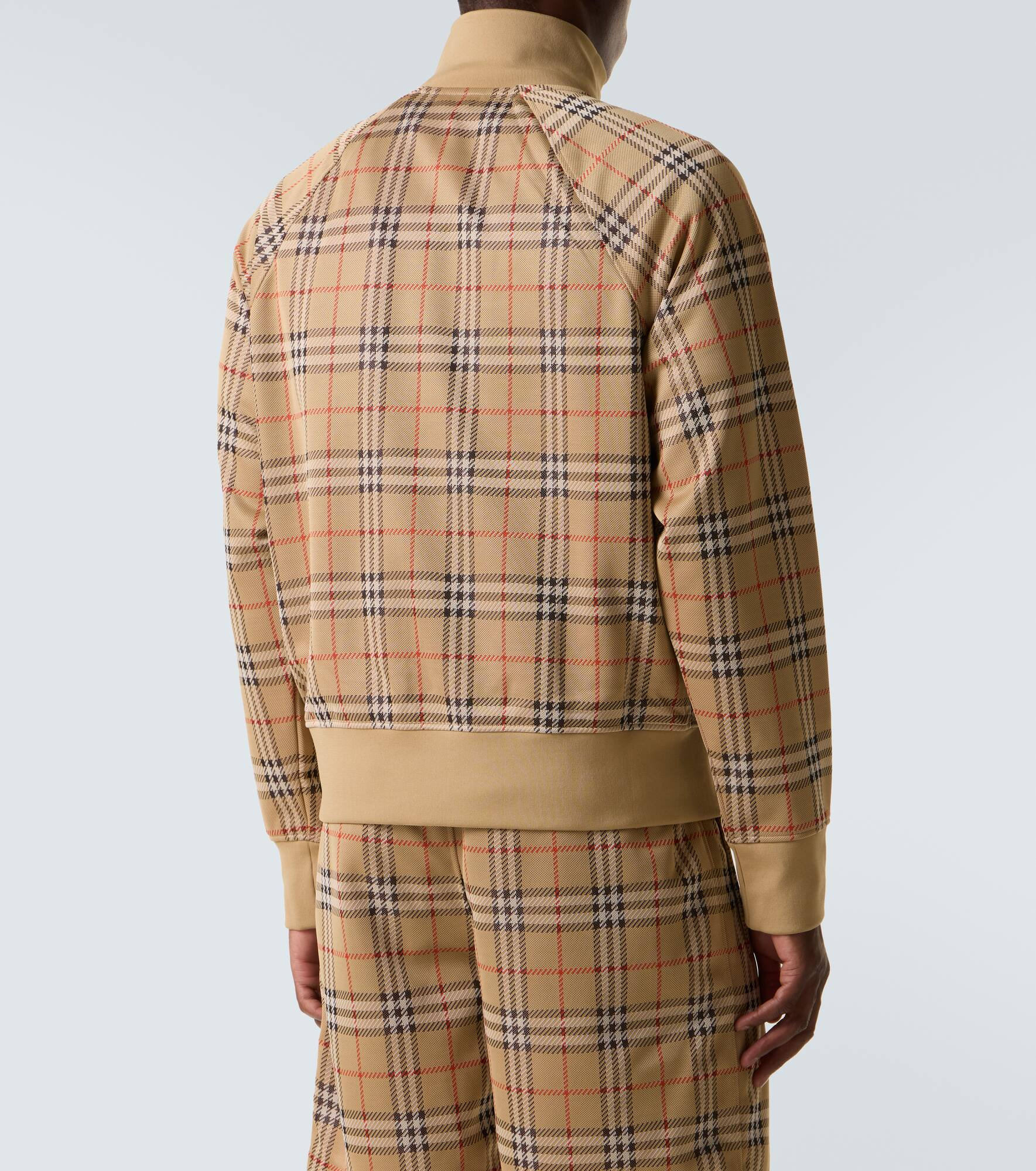 Burberry Check jersey bomber jacket - 4