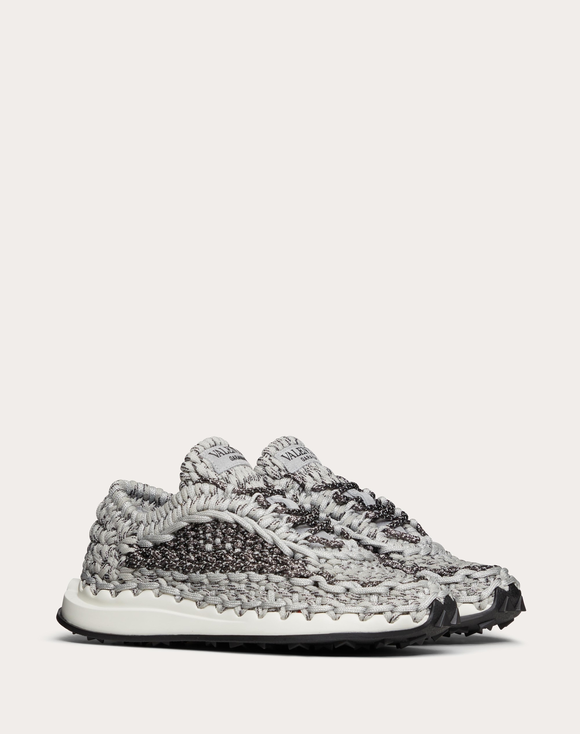 VALENTINO GARAVANI CROCHET SNEAKER IN FABRIC - 2
